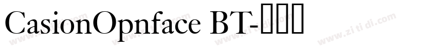 CasionOpnface BT字体转换